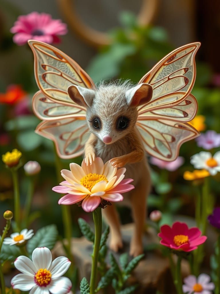 Miniature Fairy-Possum at Fantasy Dress-Up Party