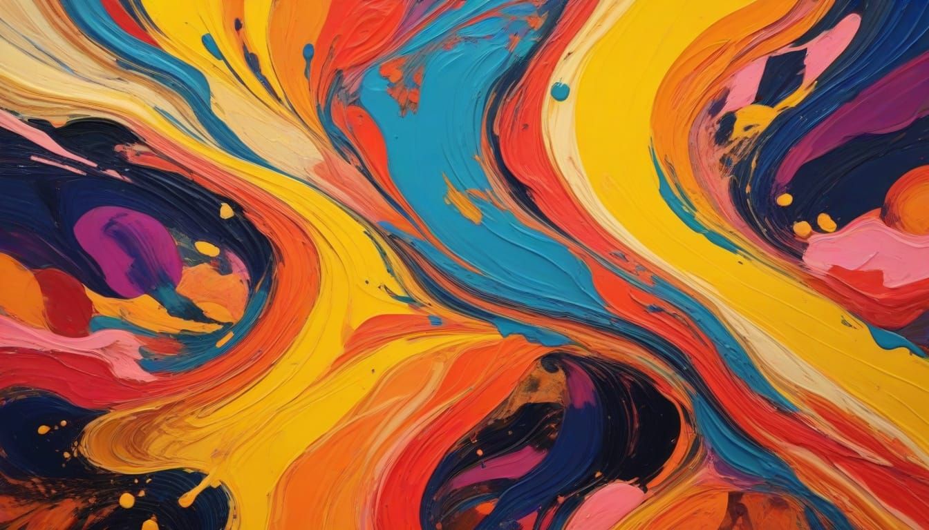 Vibrant Expressionist Masterpiece in Thick, Heavy Brushstrok...