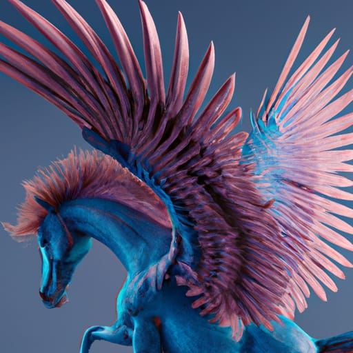 Detailed Pegasus Rendered in Unreal Engine