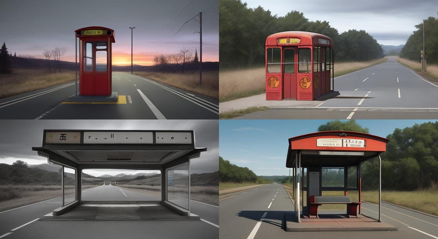 End of Time Bus Stop: AI Interpretation