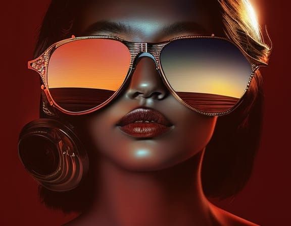 Melting Sunglasses in Surreal Postmodern Illustration