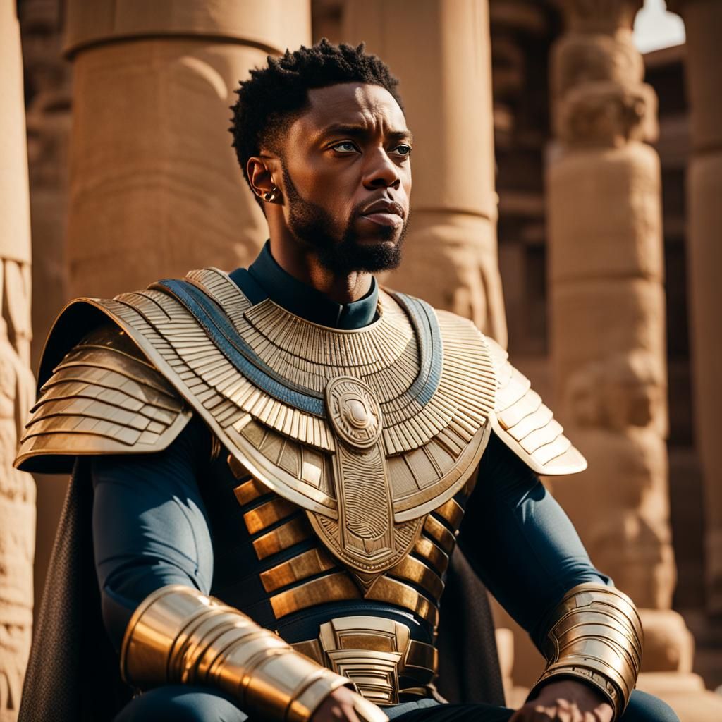 Egyptian God Armor: Candid Shot with Hip Hop Aesthetic