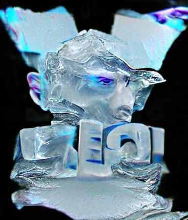 Minimalist Snow and Ice Landscape