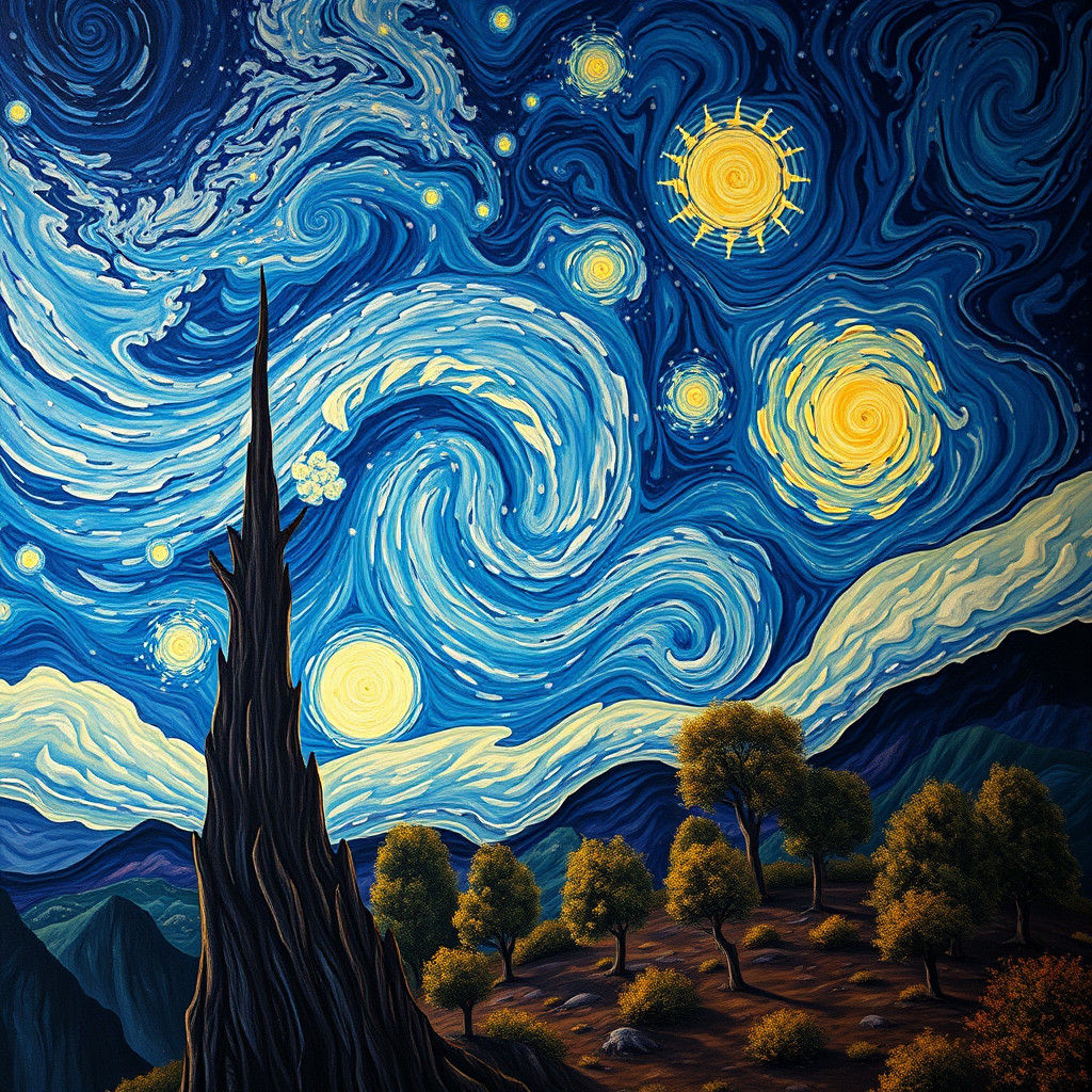 Brumes de Khao-Sok: A Surreal Dreamscape as Oil Painting