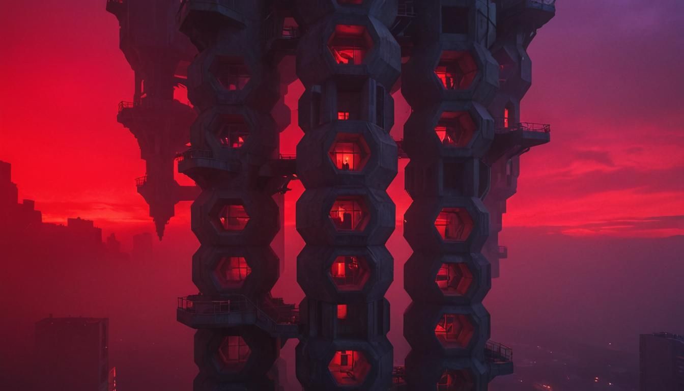 Futuristic Brutalist Habitats in Liminal Space