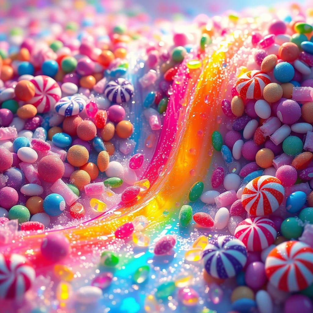 Shimmering Candy River Digital Painting