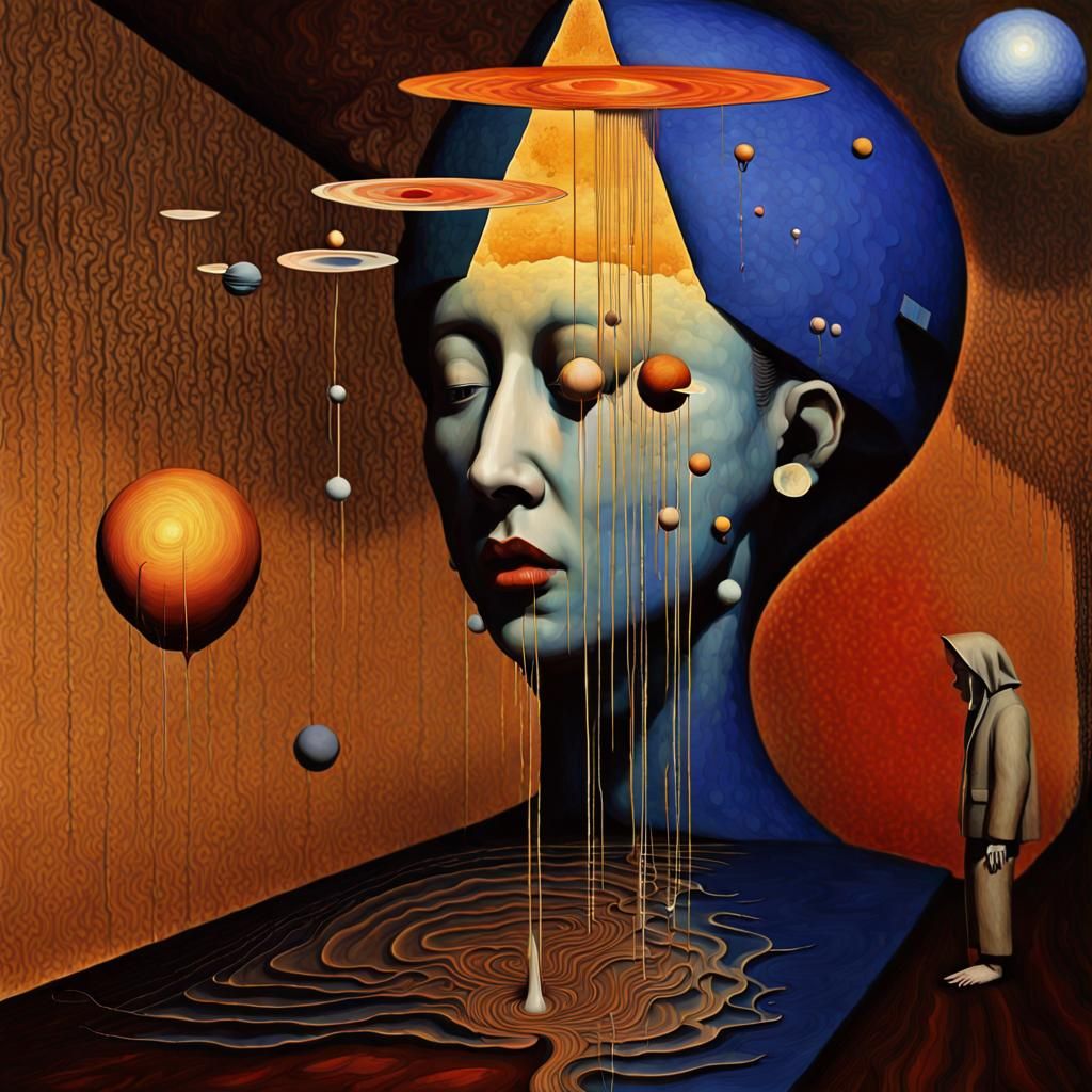 Surreal Spacetime Reality Drips in Magical Realism