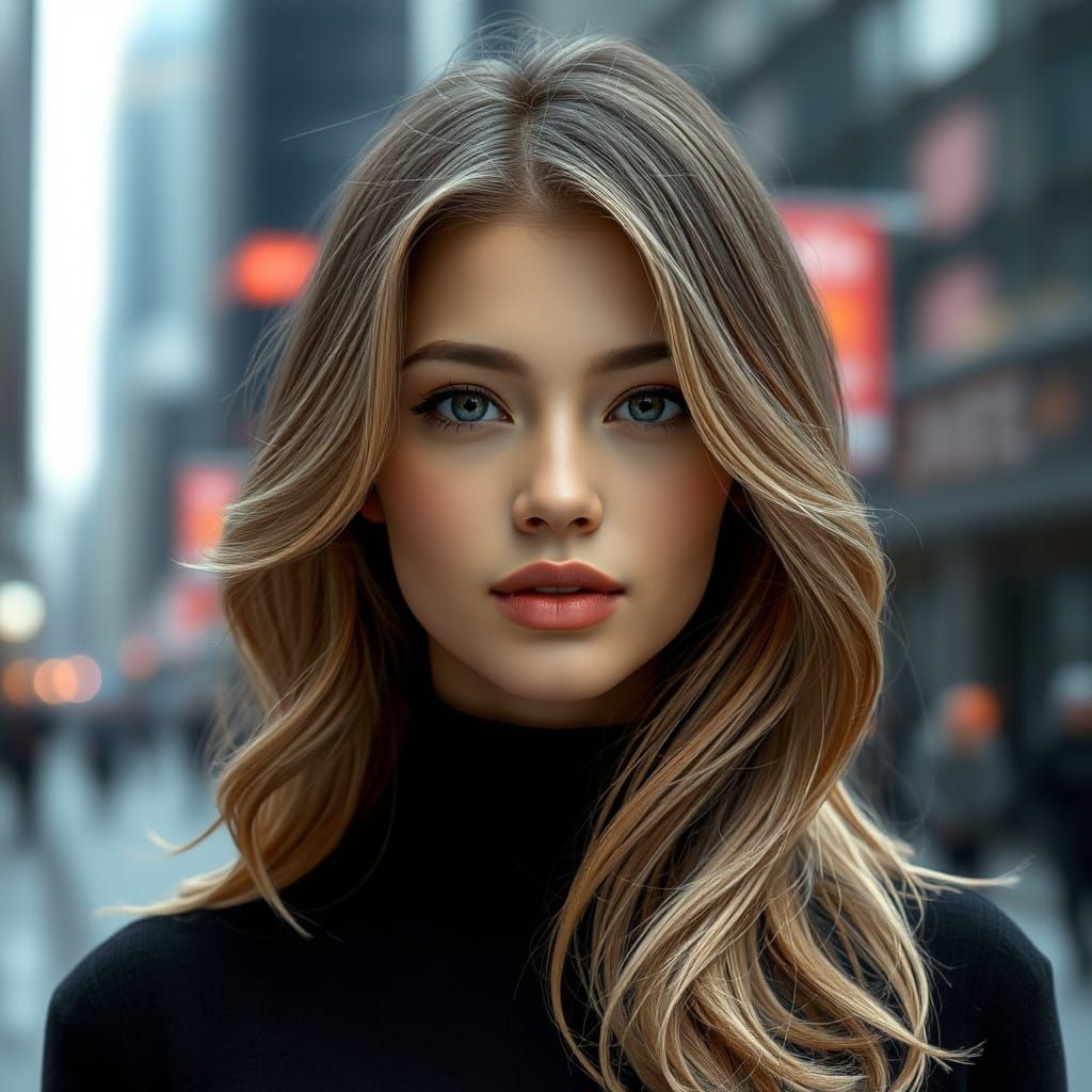 Elegant Fantasy Portrait of a Young Woman in Soft Waves