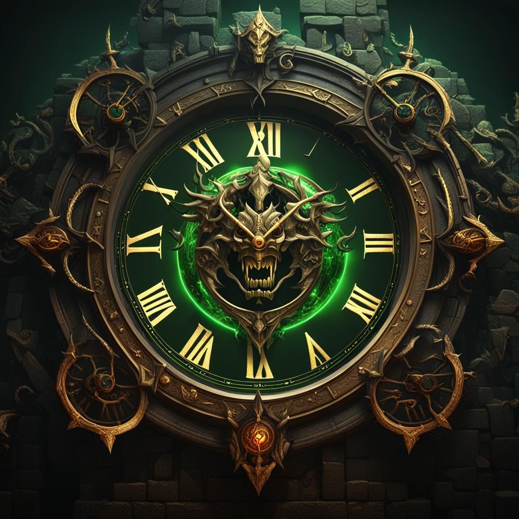 Menacing Evil Logo with Rage in Dark Fantasy Style