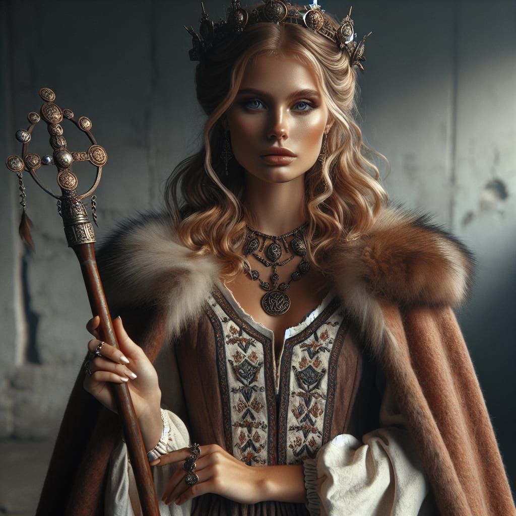 Lithuanian Goddess Indraja as Cinematic Still