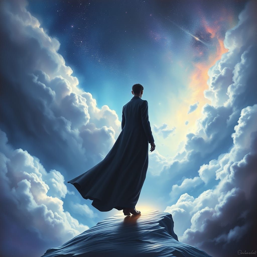 Ethereal Space Traveler Embarks on Cosmic Odyssey