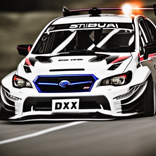 Subaru WRX STI Drifting at Night