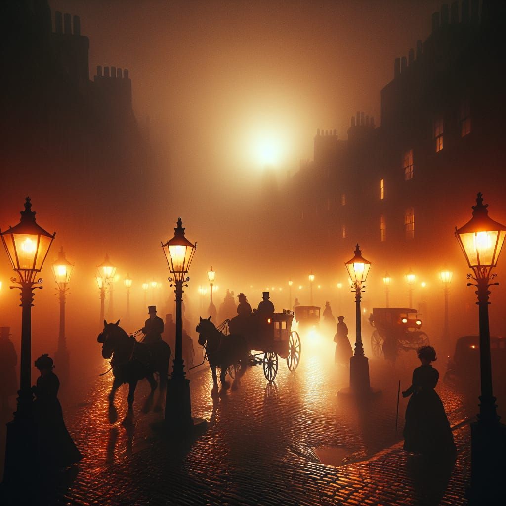Victorian London in DALL-E 3