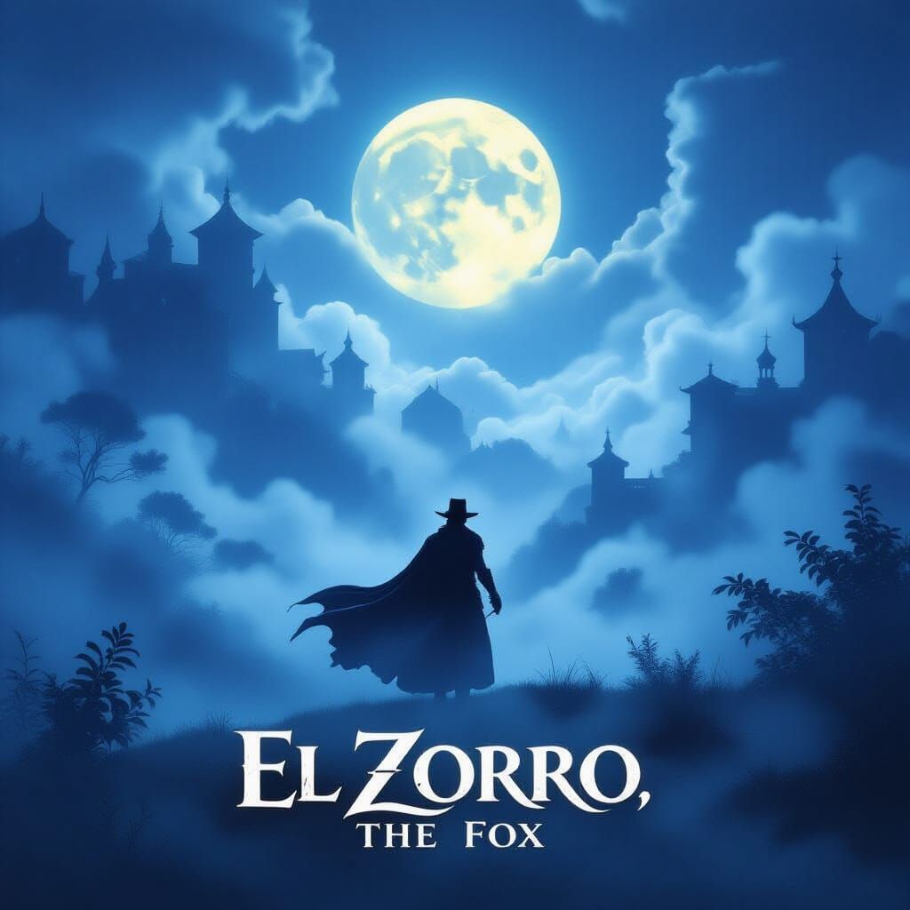 El Zorro Movie Poster in Ethereal Fantasy Style