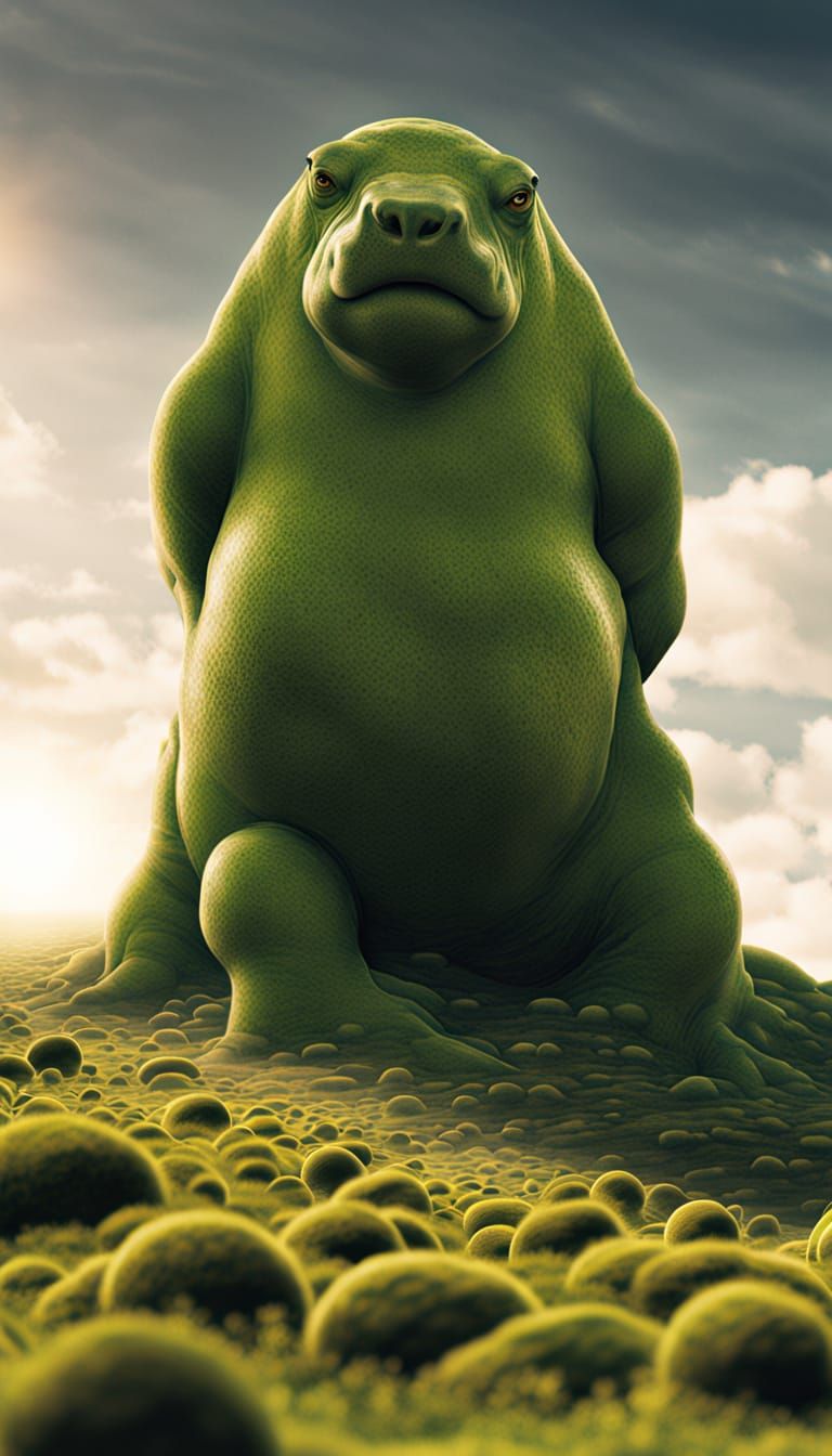 Macro Tardigrades in Vast Sci-Fi Landscape