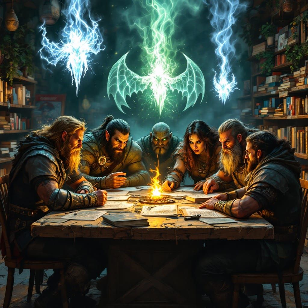 Dungeons and Dragons Players in Epic Comic Book Shop Adventu...