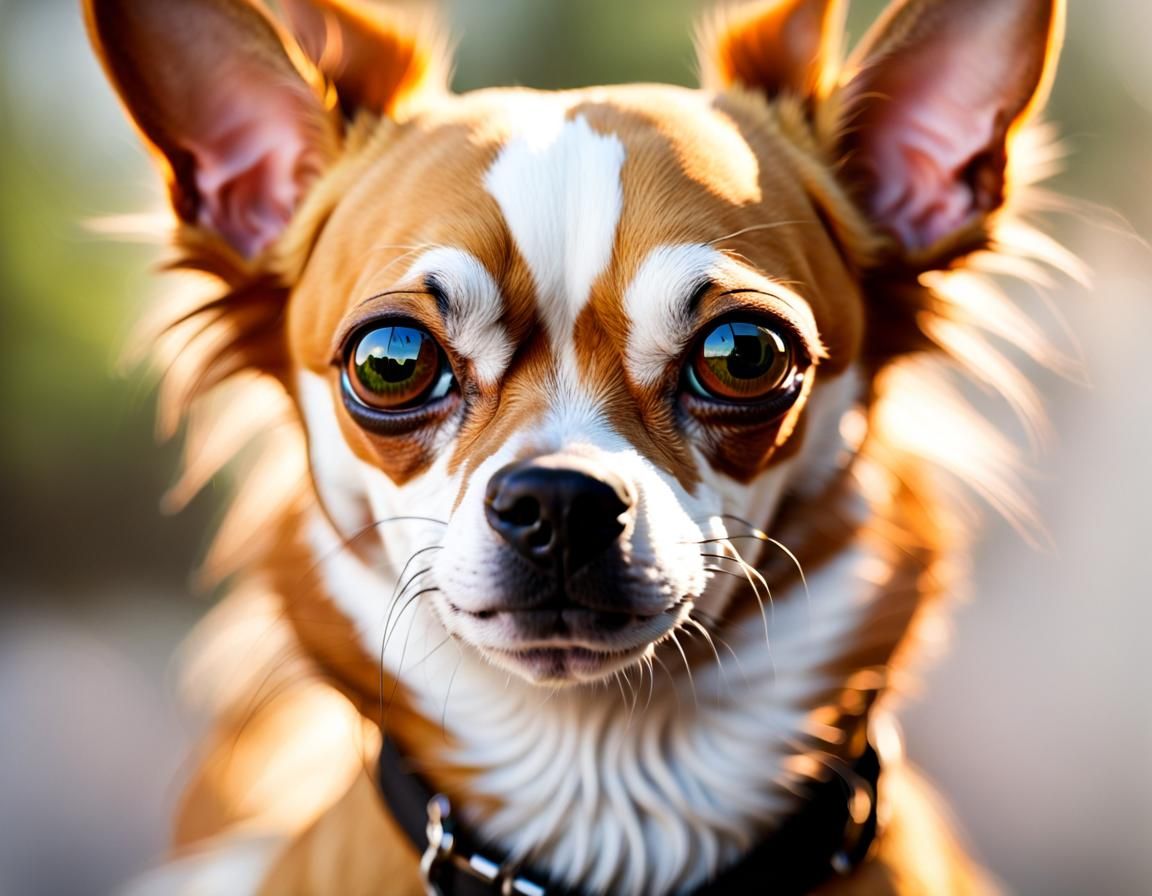 Cute Chihuahua Dog Portrait in Photorealistic Style