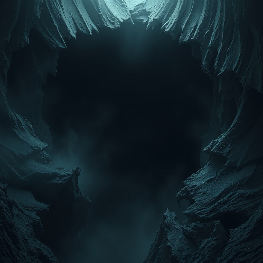 Ominous Void Mouth in Haunting Style