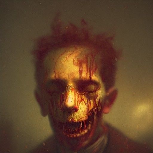 Cursed Man Portrait in Hyperdetailed Style