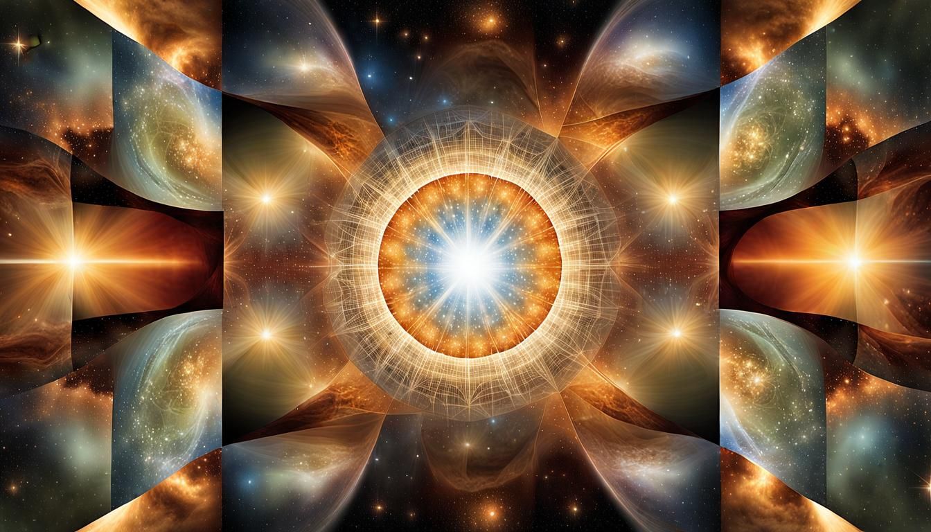 Divine Light: Psychedelic Acrylic God in 8K