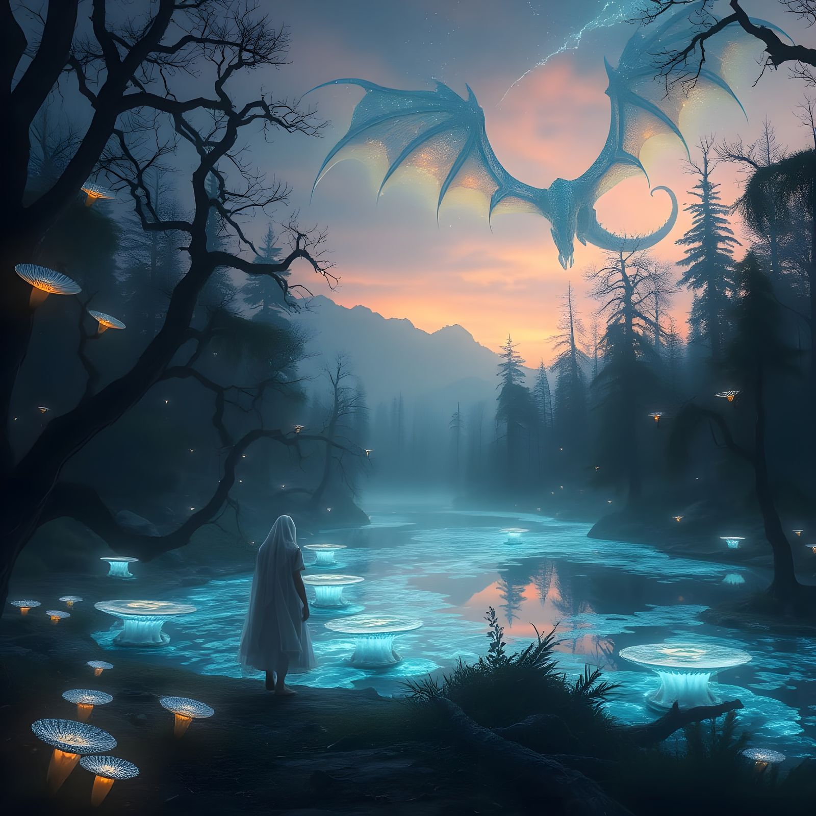 A Fantasy Adventure: Traversing the Mystical Forest Where Dreams and Legends Unite.