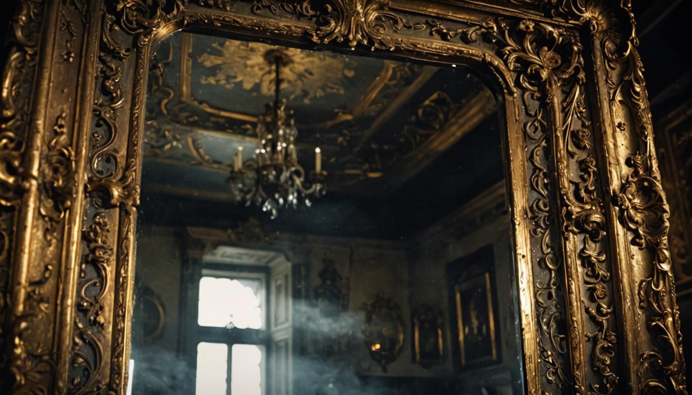 Baroque Mirror Reveals Eerie Reflections in Hyperrealistic P...