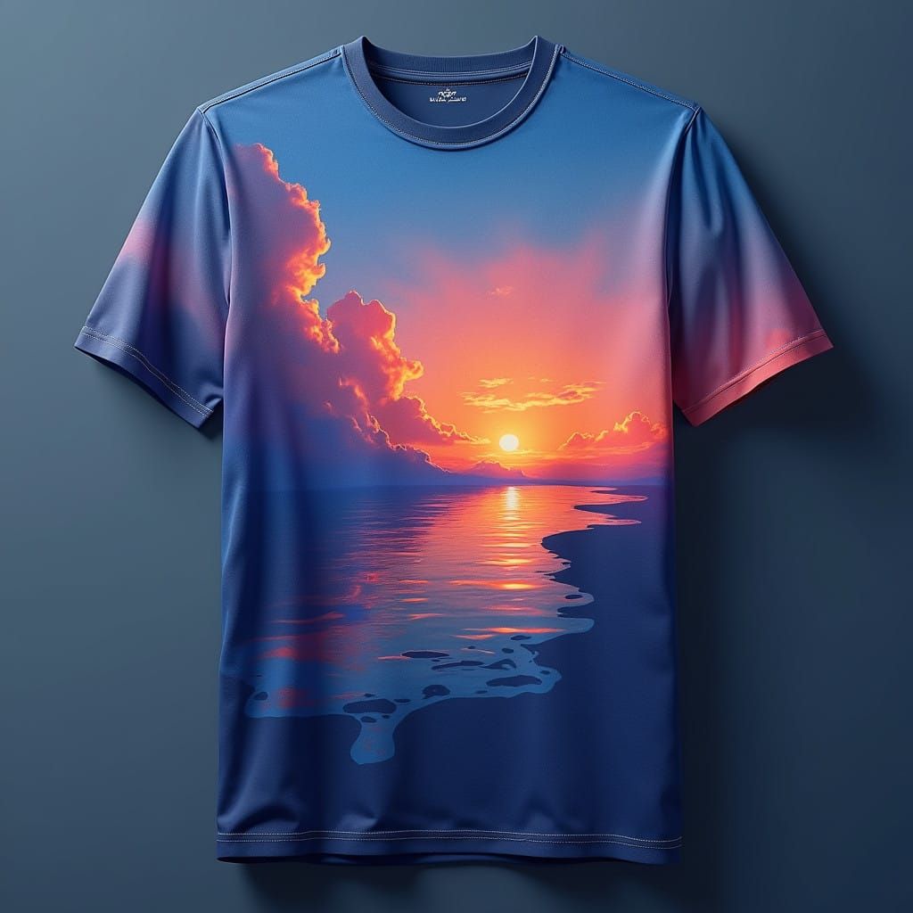 Fantastical Jersey T-Shirt in Vibrant Gradient Colors