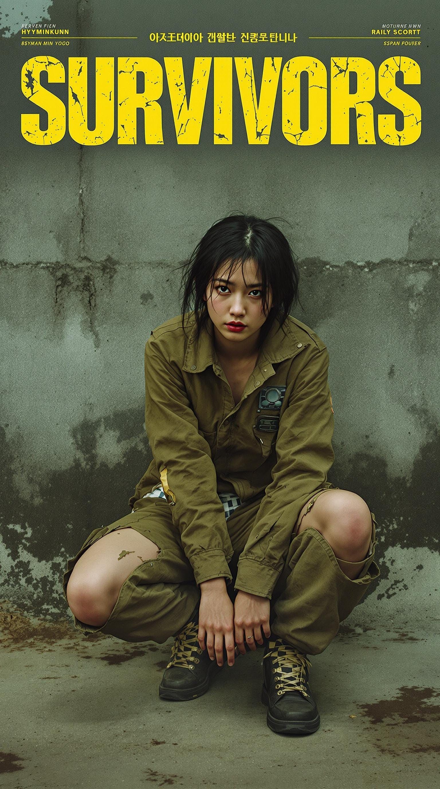 Post-Apocalyptic Pinup: Resilient Korean Survivor in Distres...