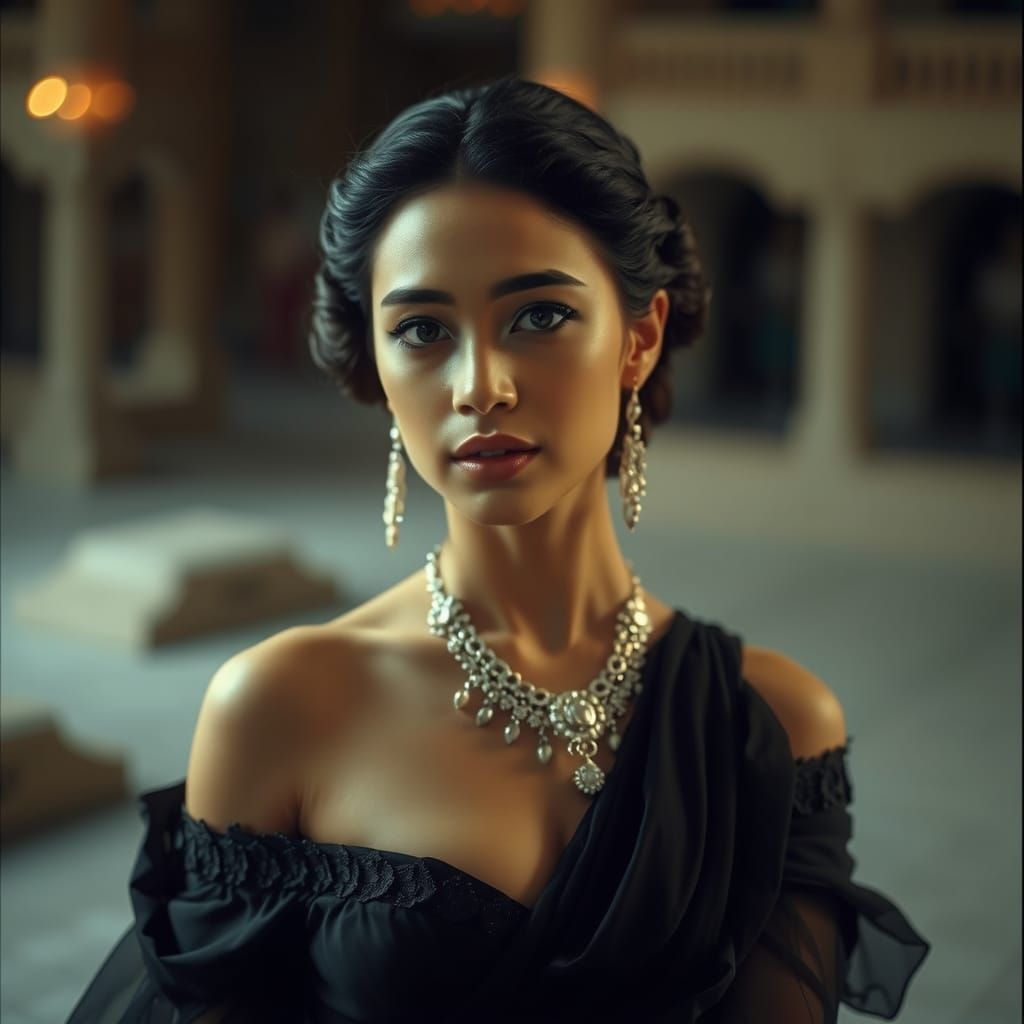 Captivating Hindu Woman: A Cinematic Film Still