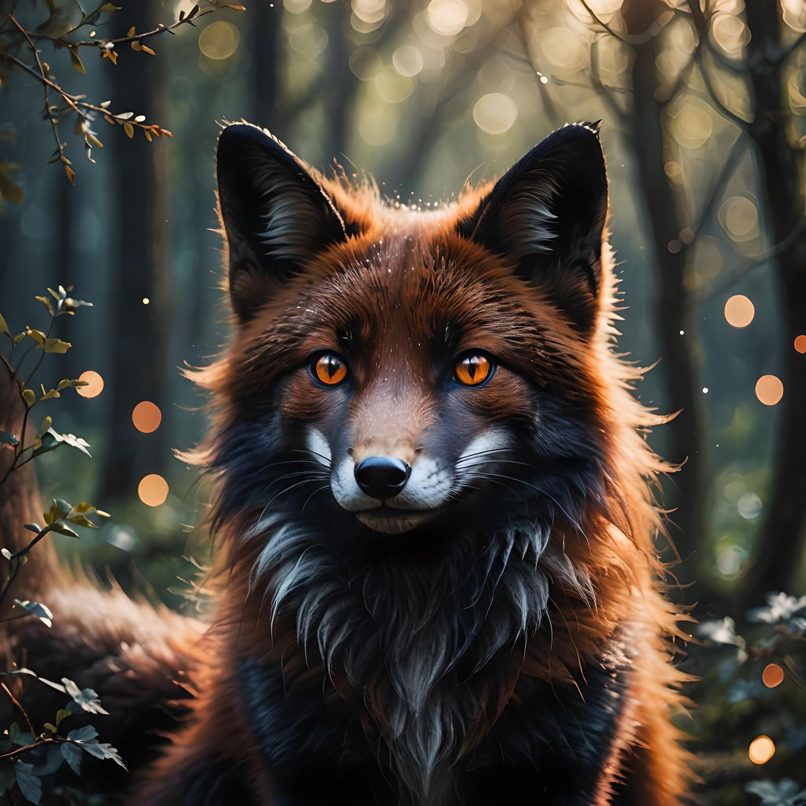 Mystic Fox Portrait in Soft Focus