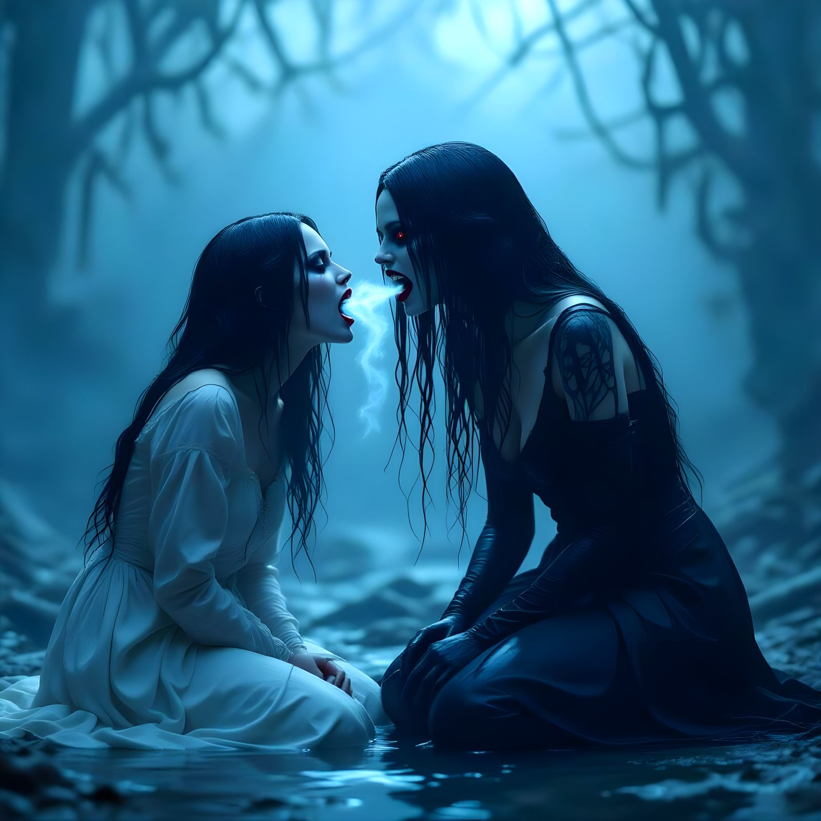 Nightmarish Demonic Doppelganger Absorbing a Soul