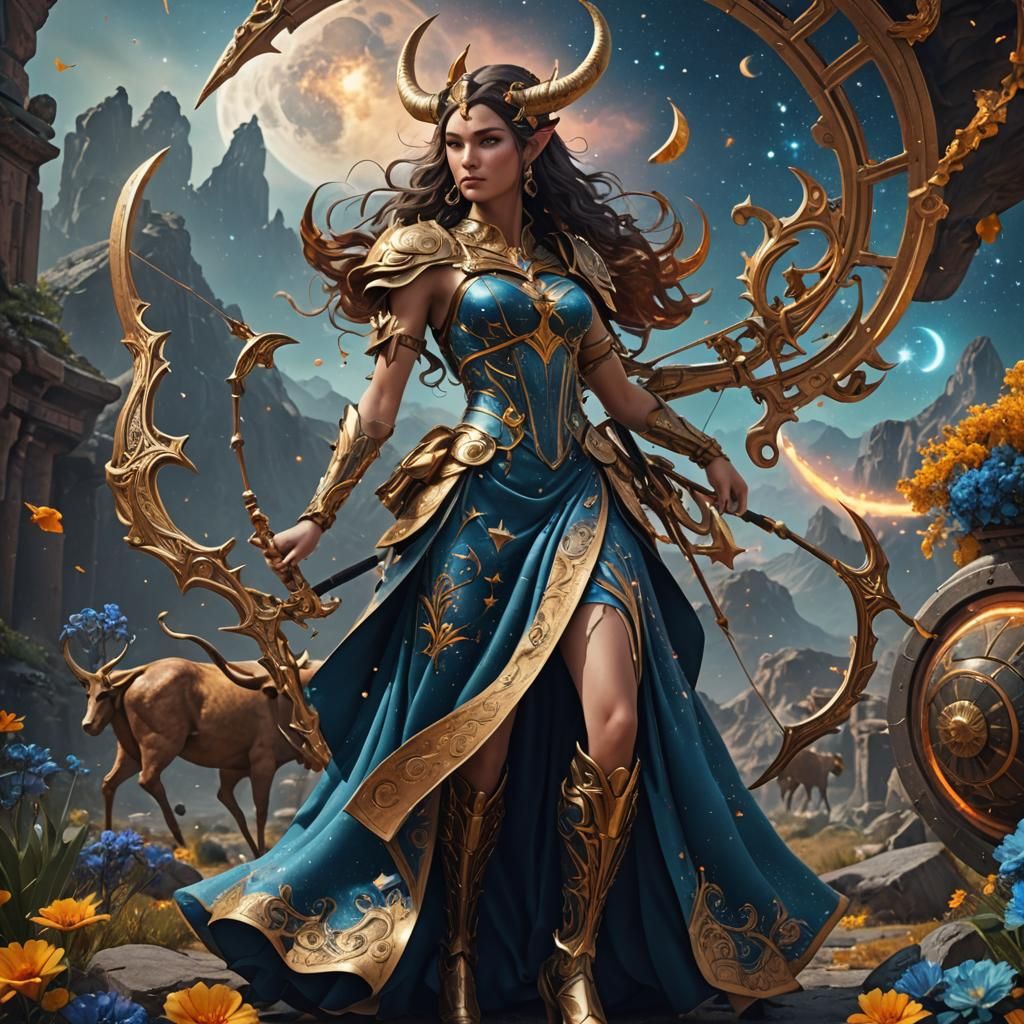 Sagittarius Zodiac Dress: Fantasy Concept Art