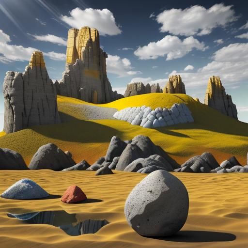 Colorful Rocks and Stones in a Photorealistic Style