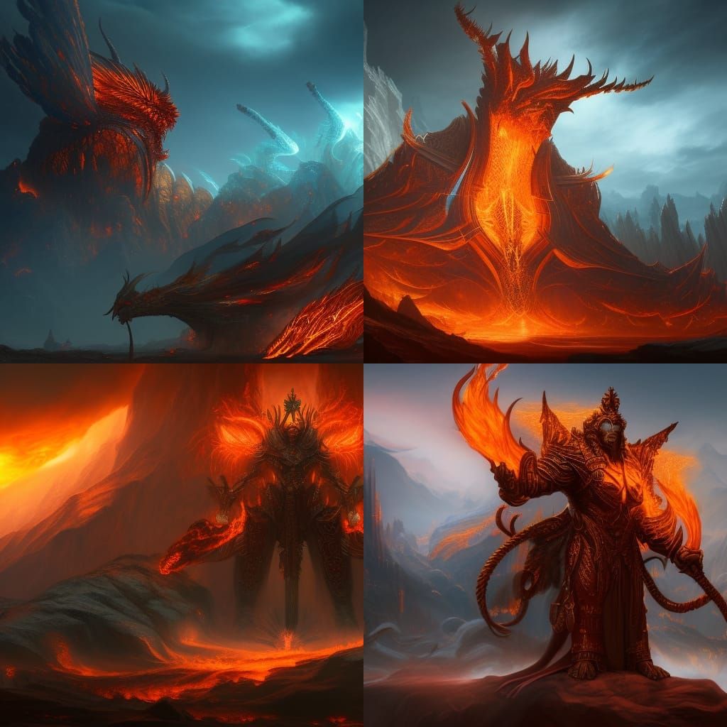 God of Fire: Fantasy Concept Art