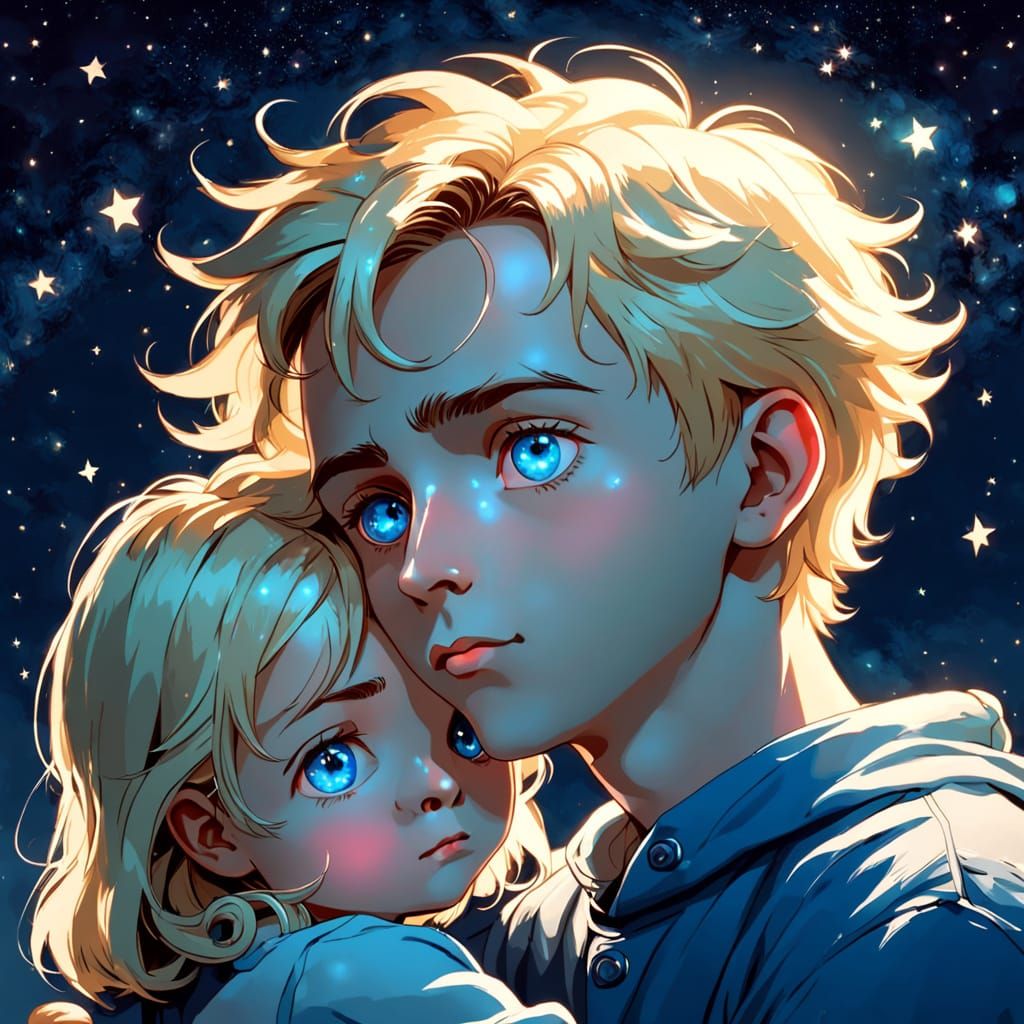 Emotional Family Portrait in Rockwell Style