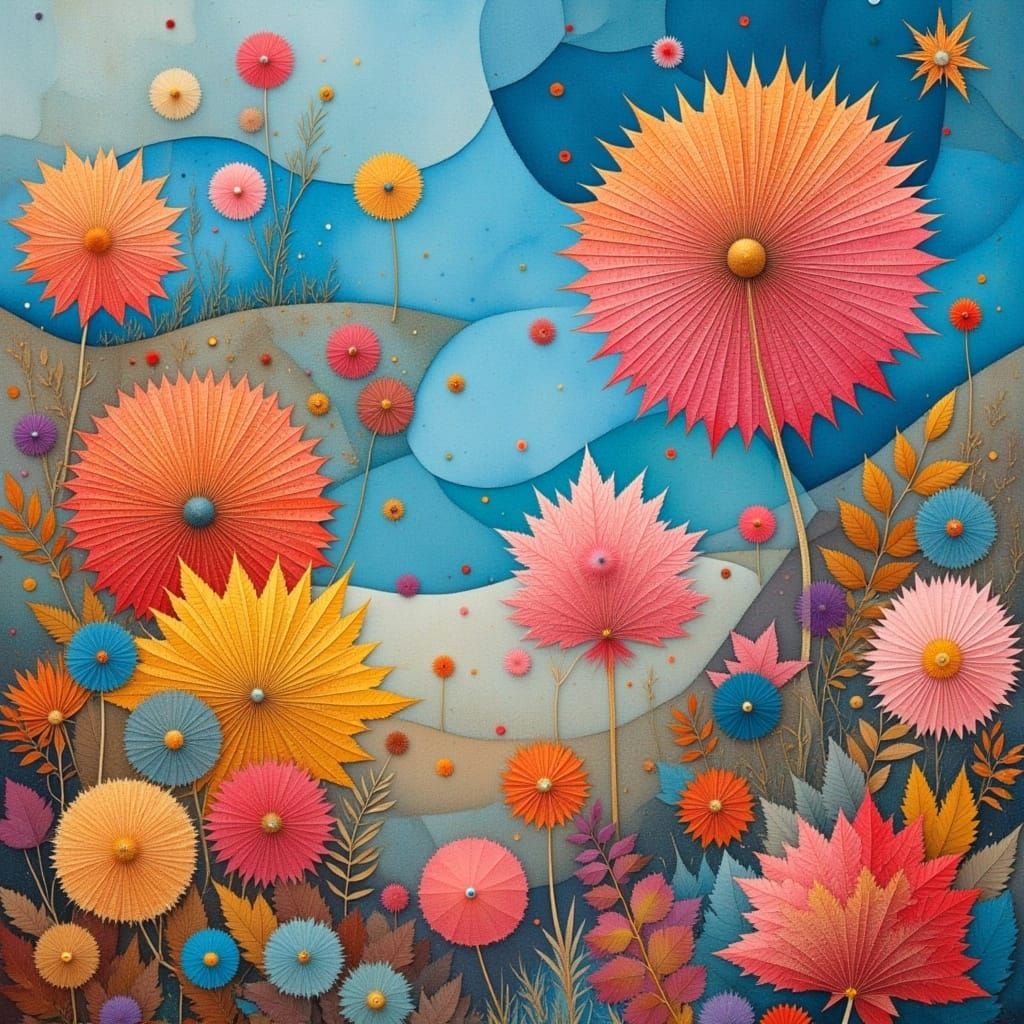 Surreal Paper Art Seasons