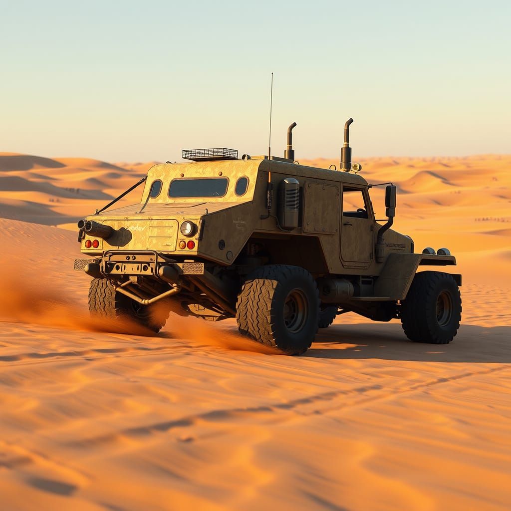 Mad Max-Style Soviet Truck Devours the Desert in Digital Cam...