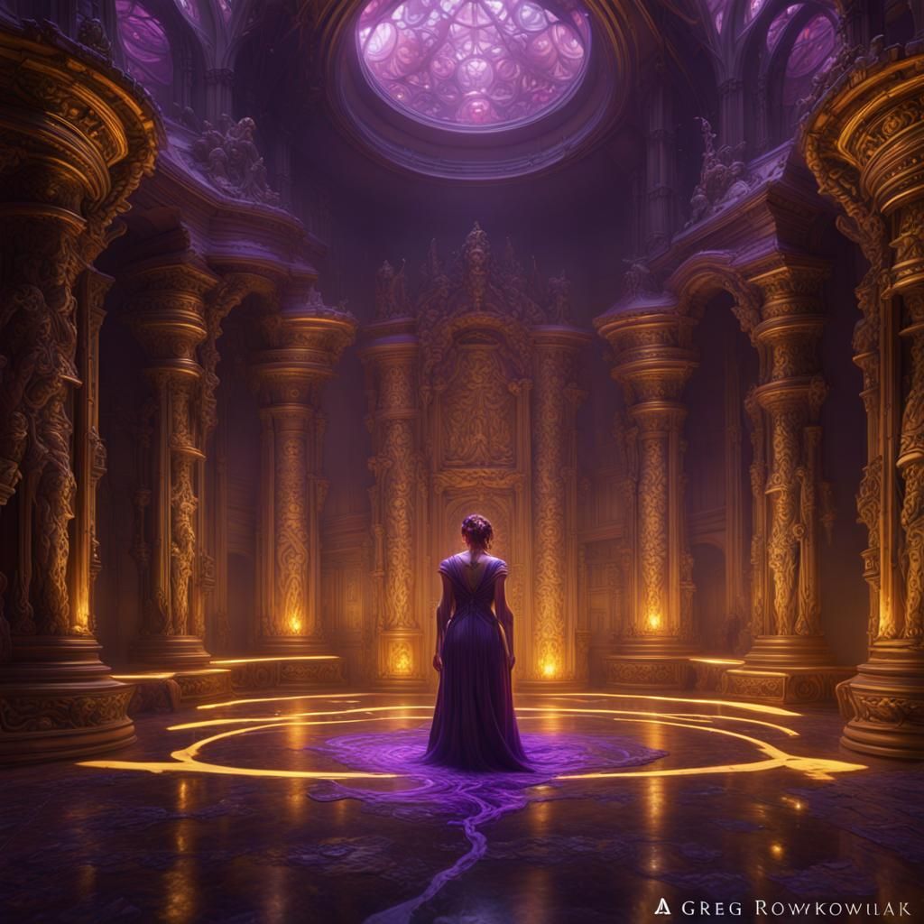 Dark Fantasy Art: Immortals in a Volumetric Landscape