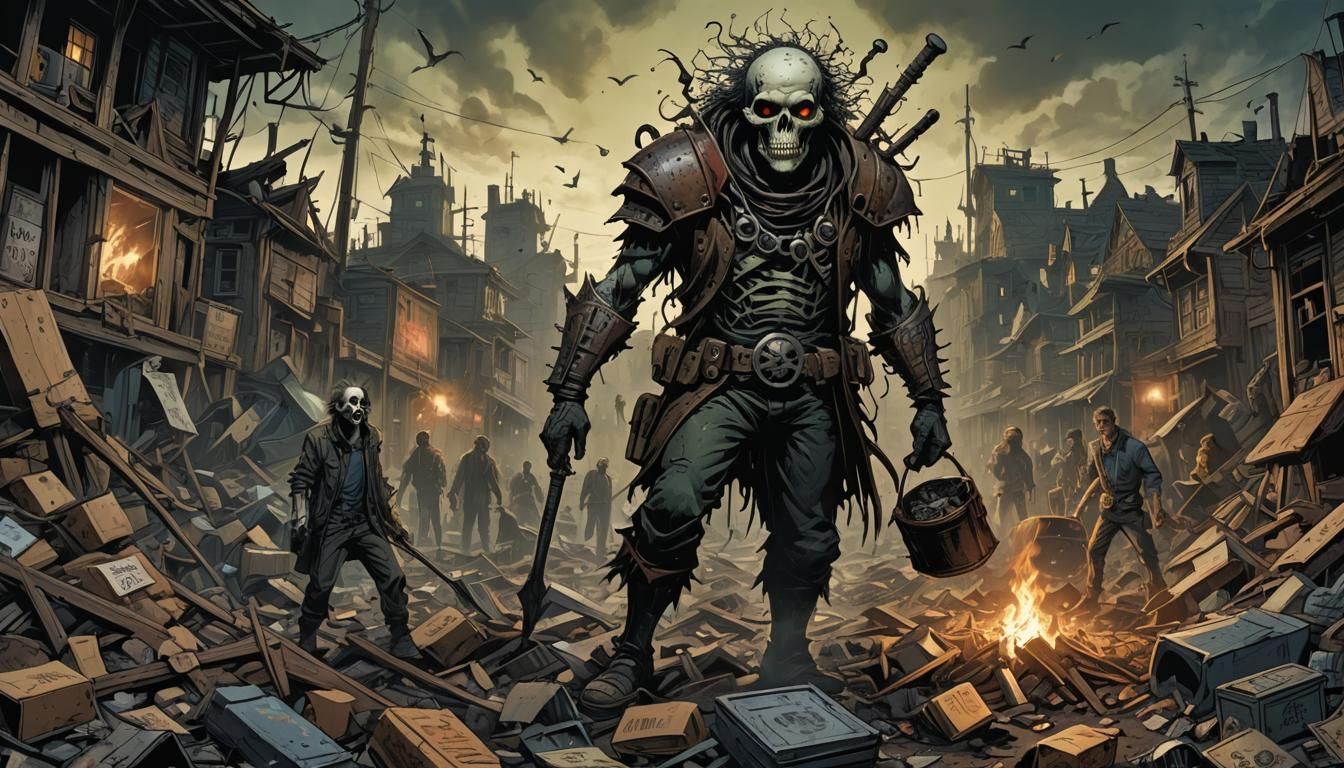 Moody Junkman Comic Book Art Masterpiece