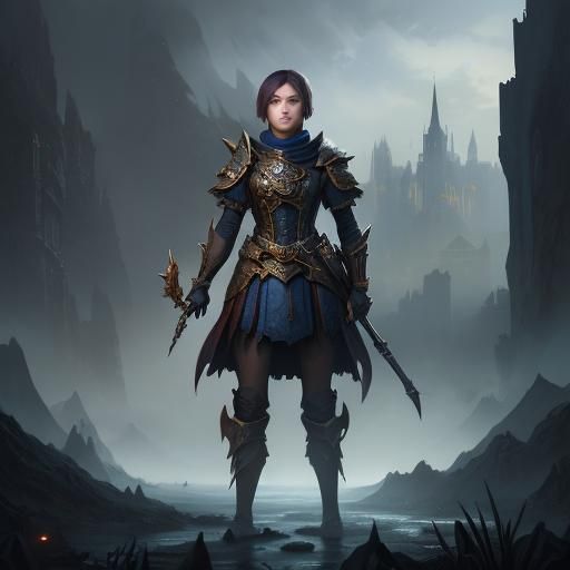 Girl at School: Detailed Matte Painting