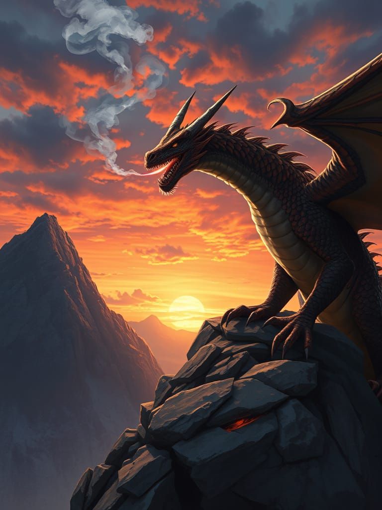 Dragon's Smoke & Spark at Sunset