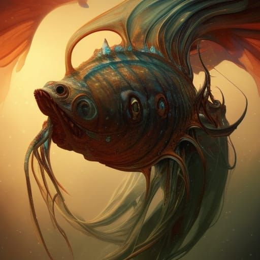 Eldritch Horror Cuddle Fish Portrait
