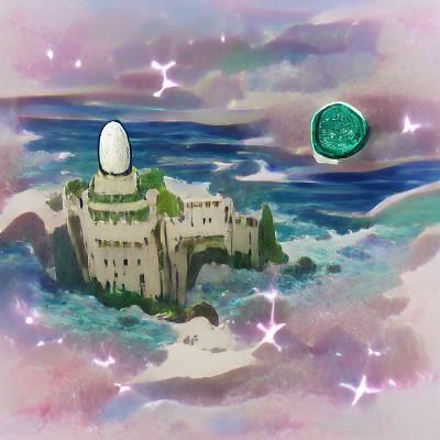 Gemstone Castle on Lone Island Reaching for the Sky