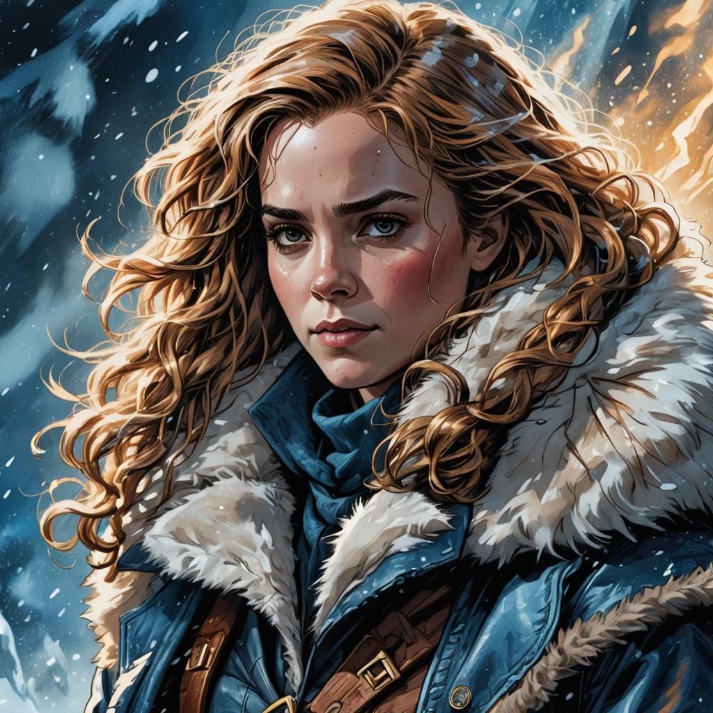 Hermione Granger as Comic Book Art Illustration