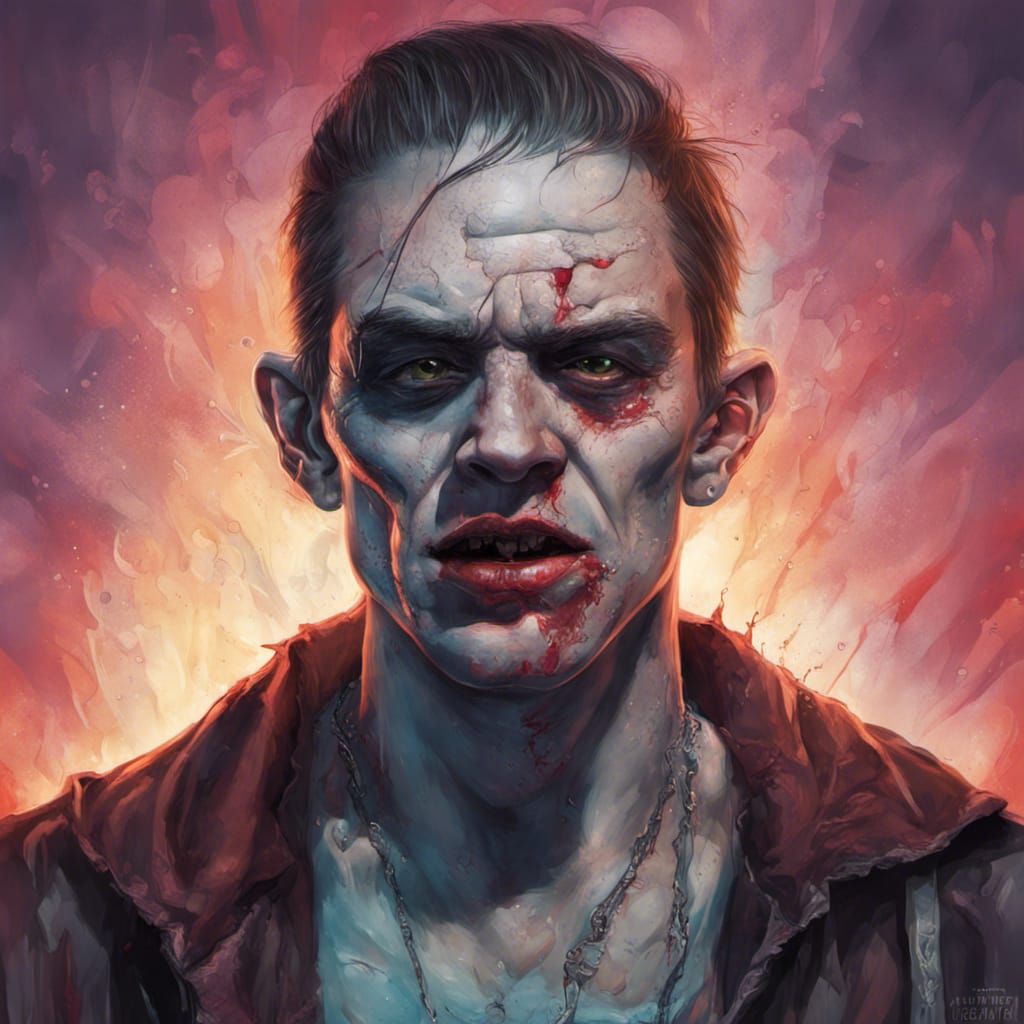 Hyperrealistic Addicted Vampire in Mississippi: Splash Art