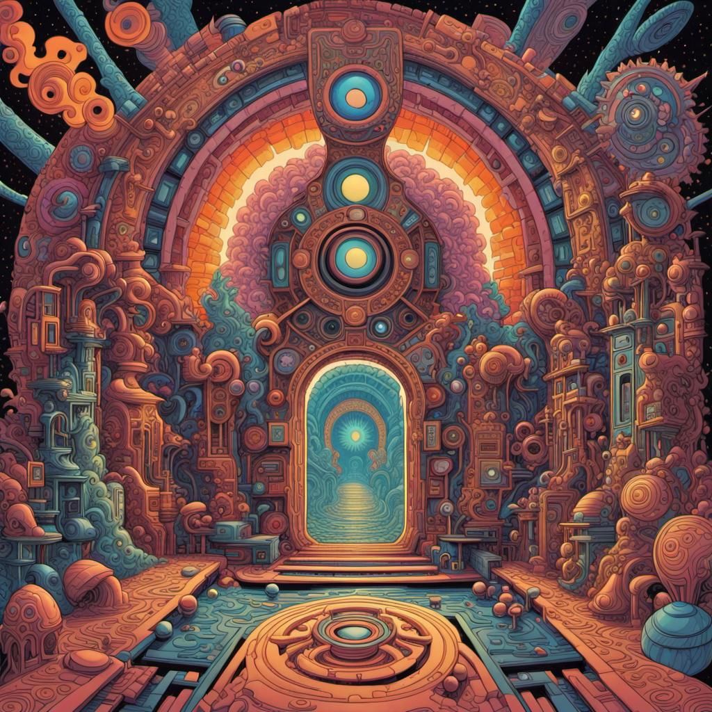 Psychedelic Portal in Jack Kirby Style