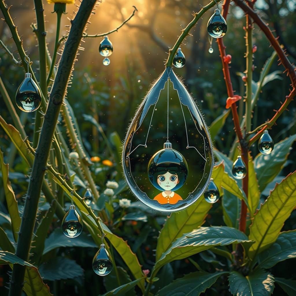 Surreal Autumnal Landscape with Sugar Skull Moth