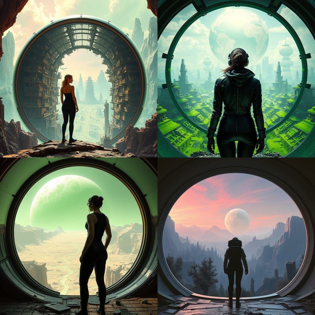 Futuristic City Protected by Dome on Alien Planet