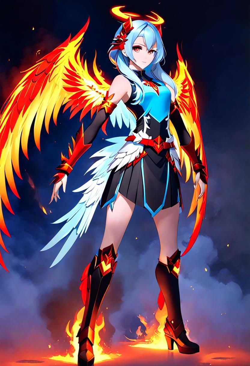 Nephalem: Balanced Angel and Demon with Four Wings