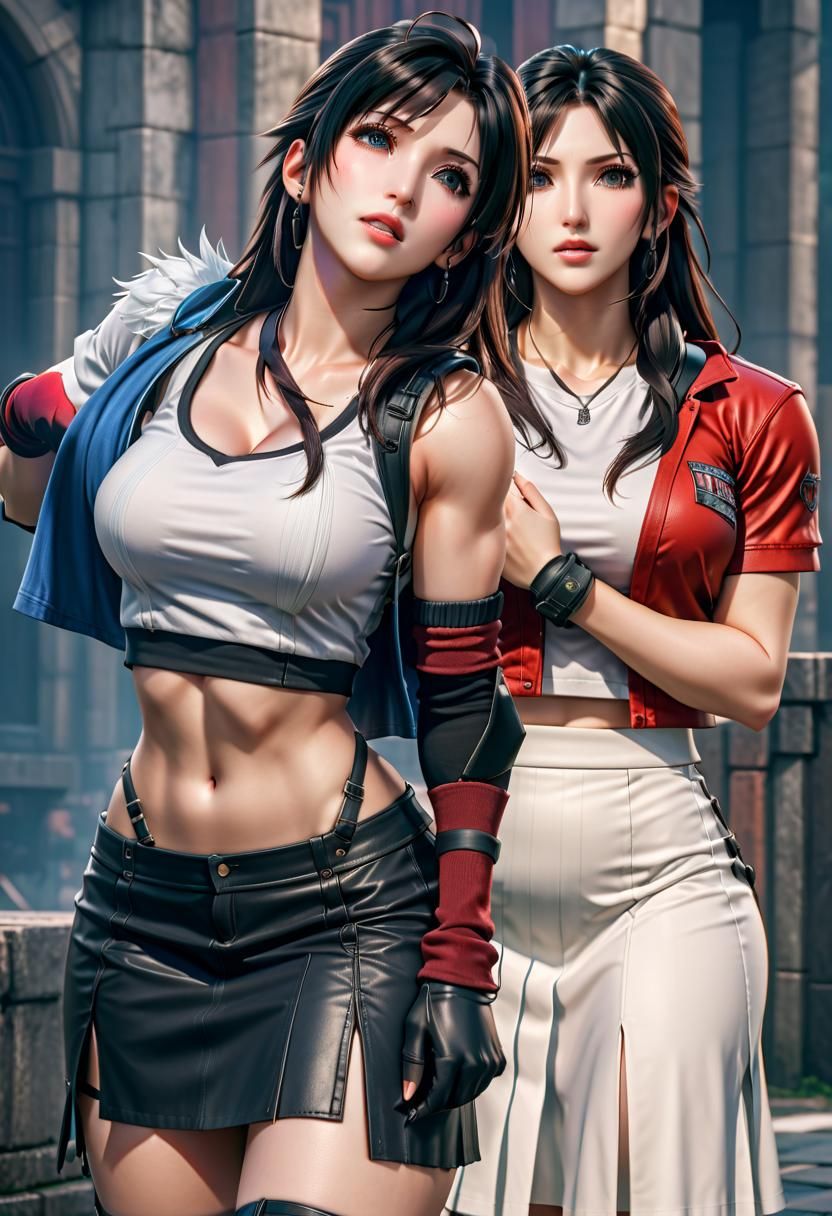 Tifa Lockhart Inspired Character at Train Station